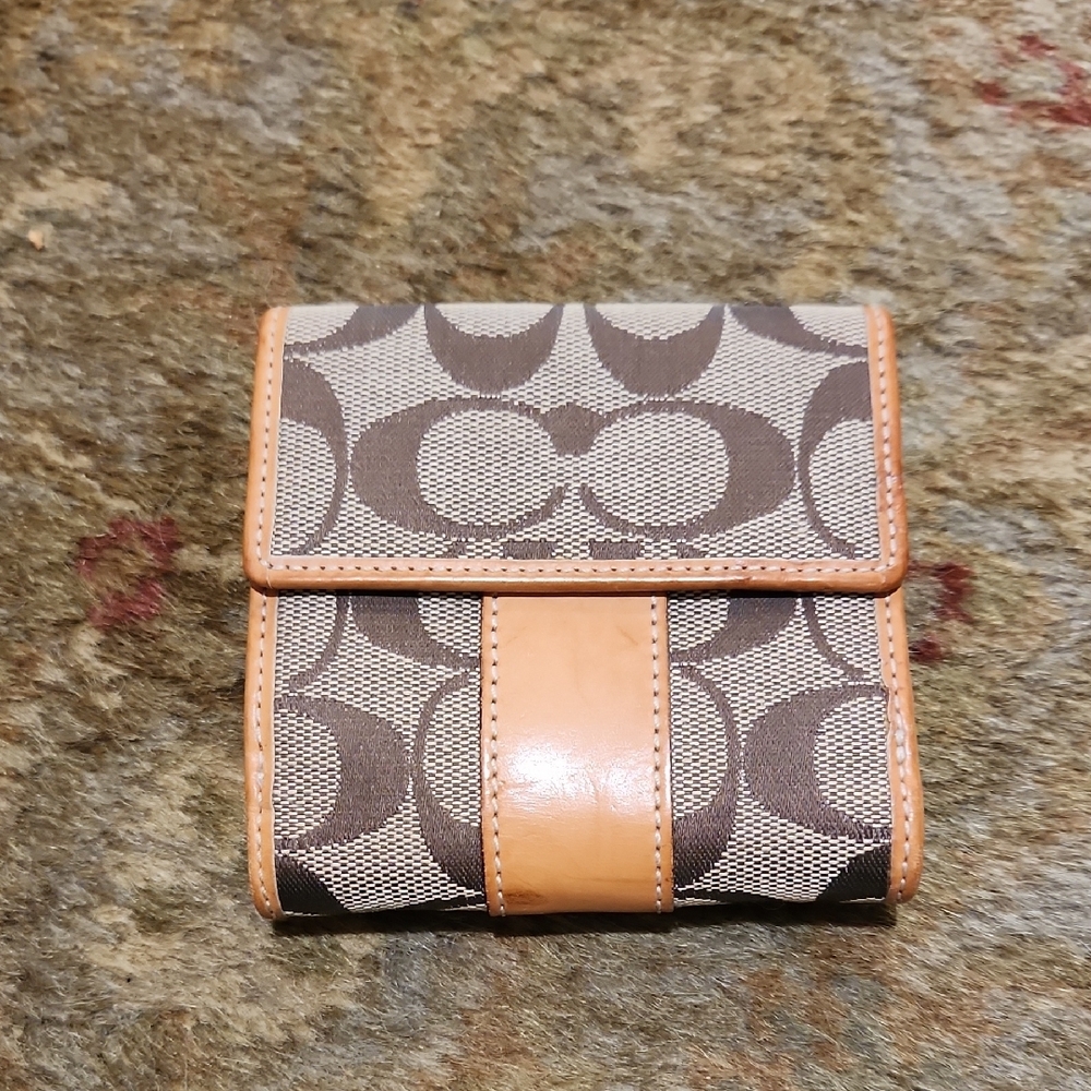 Coach Brown and Beige Wallet